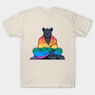 Comfy Womfy Furry Pride Panther LGBTQ Rainbow T-Shirt